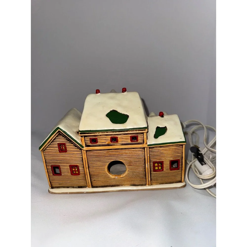 Vintage 1988 Schmid Charles Wysocki Caldwells Country Store Inn Light Up Village